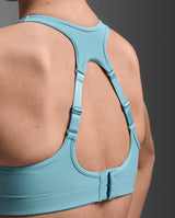 Aero Mesh Medium Impact Bra, Retro Blue/Retro Blue Reflective