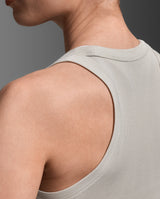 Fluid Modal Ribbed Tank, Moon/White