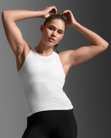 Fluid Modal Ribbed Tank, White/White