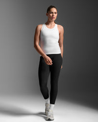 Fluid Modal Ribbed Tank, White/White
