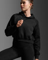 Form Smooth Spacer Crop Hoodie - BLACK/BLACK