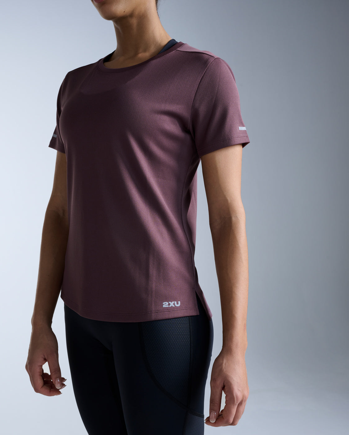 Aero Tee, Currant/Silver Reflective