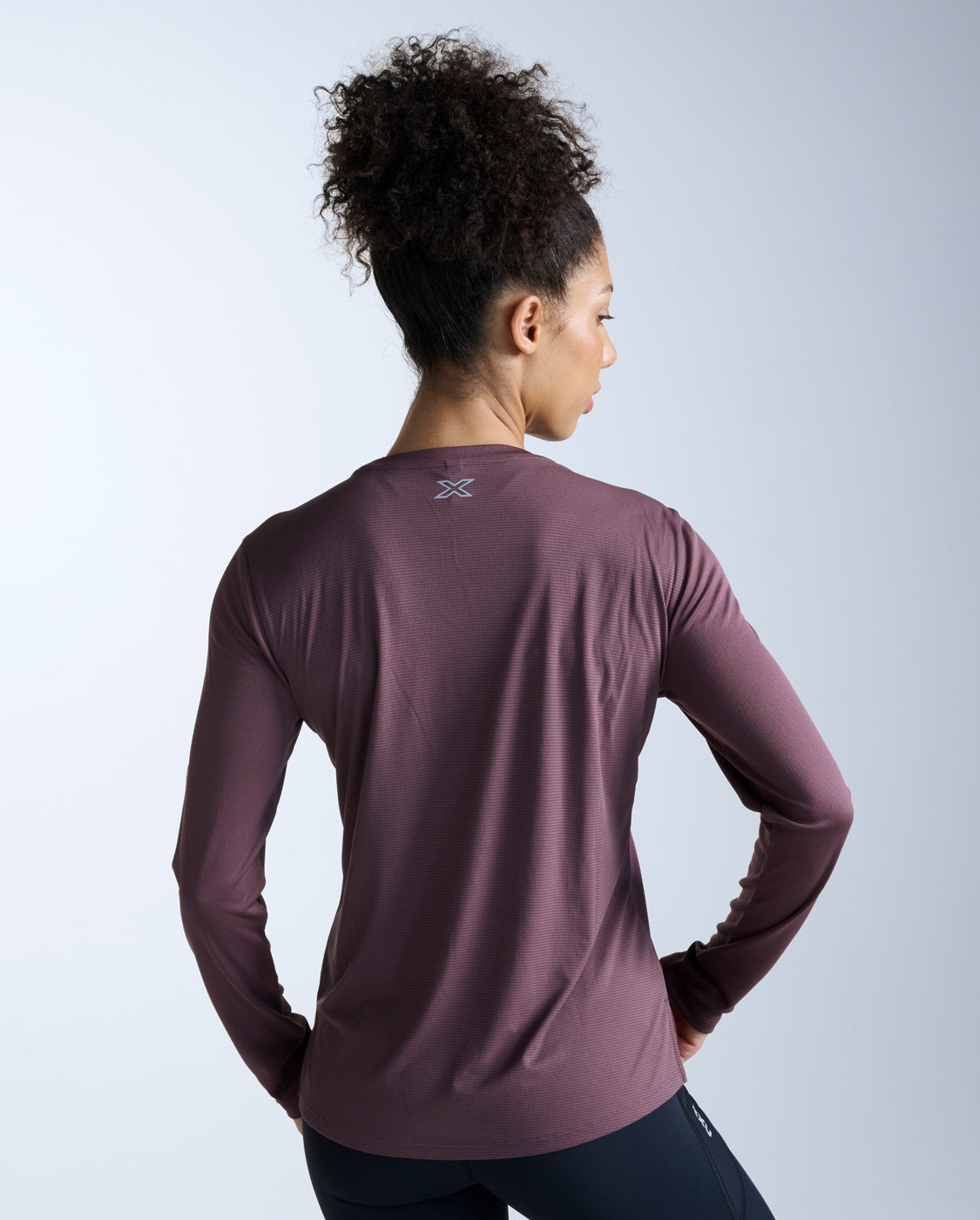 Aero Long Sleeve, Currant/Silver Reflective