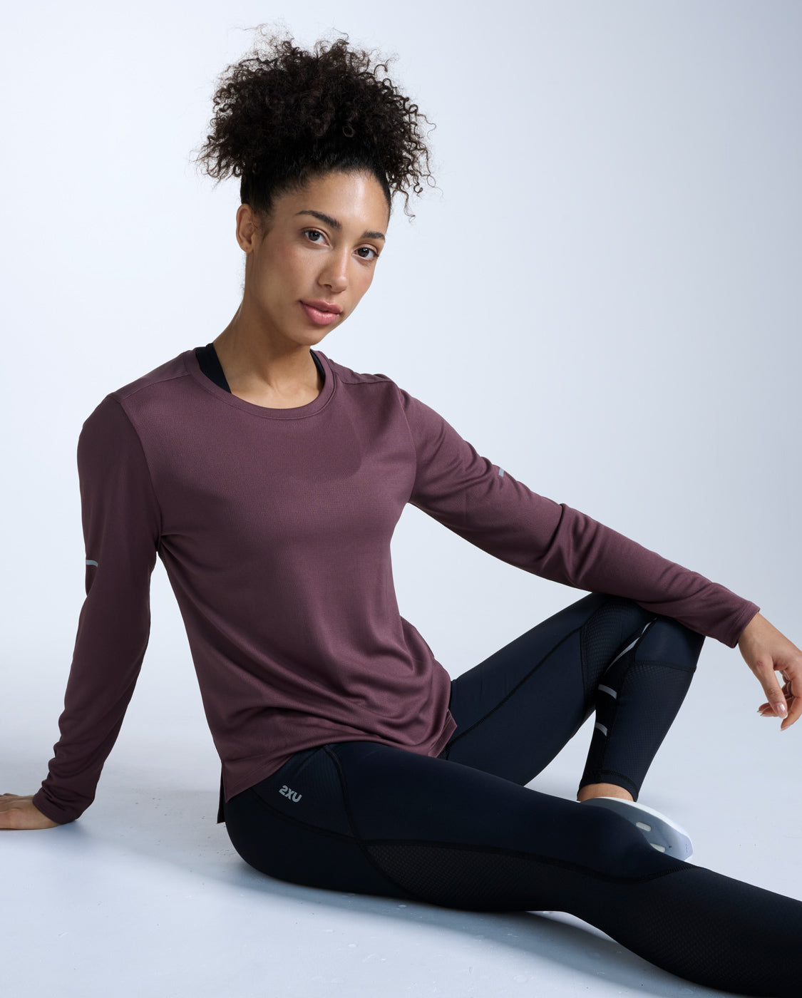Aero Long Sleeve, Currant/Silver Reflective