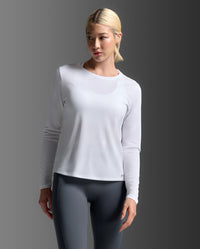 Aero Mesh Long Sleeve, White/Silver Reflective