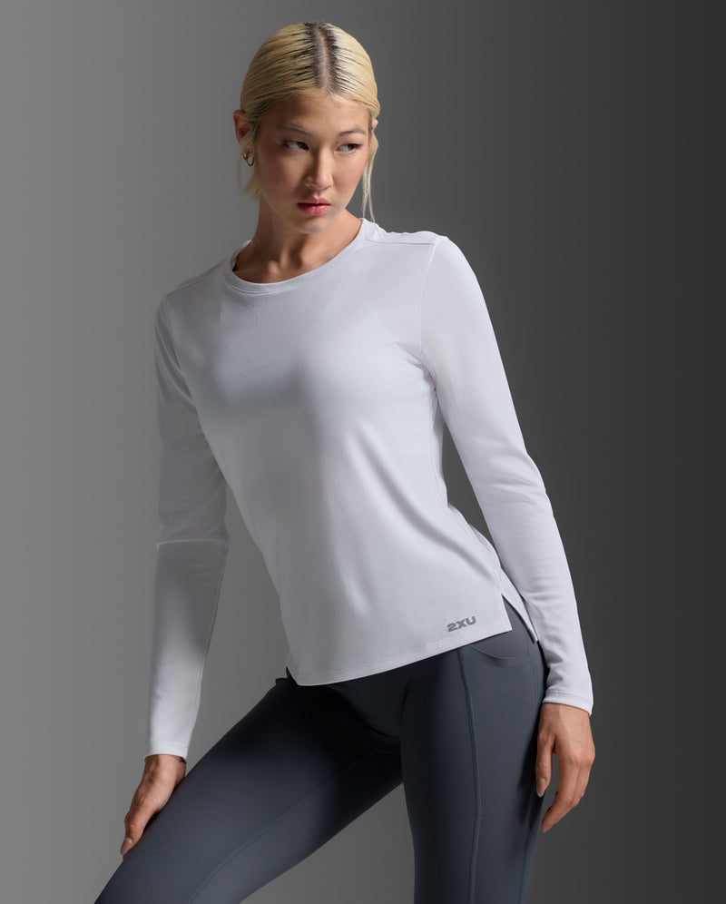 Aero Mesh Long Sleeve, White/Silver Reflective