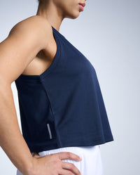 Aero Mesh Crop Tank, Midnight/Silver Reflective