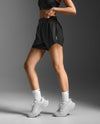Aero Hi-Rise 4 Inch Shorts - BLACK/SILVER REFLECTIVE