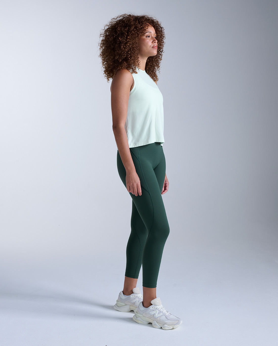 Form Soft Jersey Relaxed Tank, Mint Dust/White
