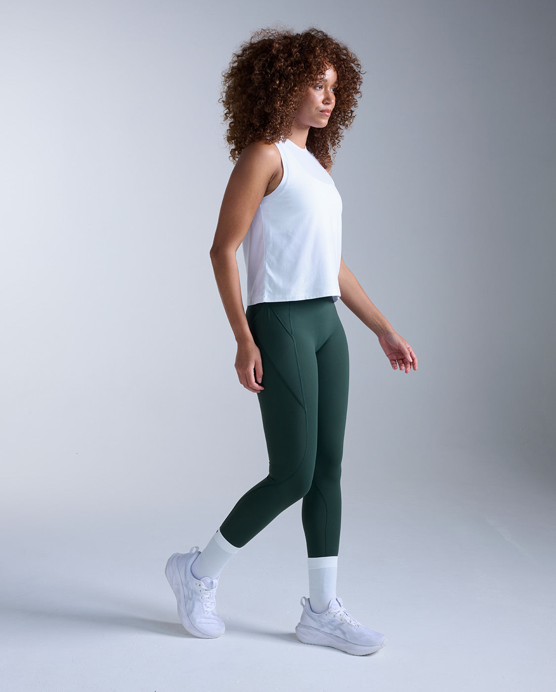 Form Soft Jersey Relaxed Tank, White/White