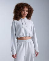 Wonderluxe Sand Washed Hoodie, Harbor Mist/White