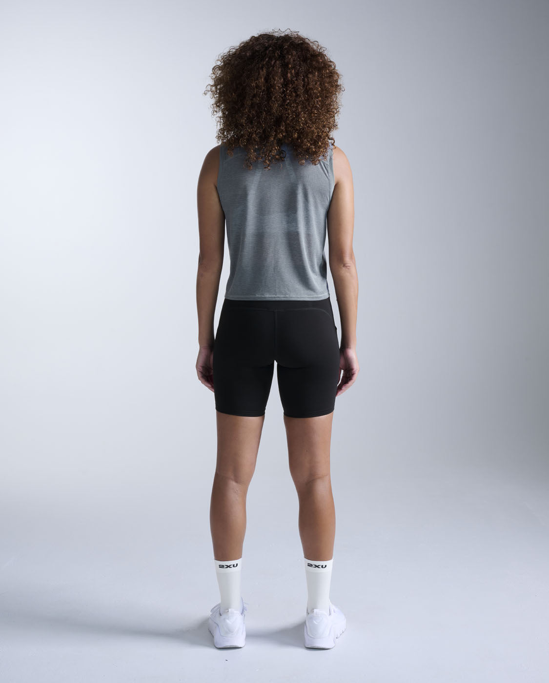 Relight Crop Tank, Dark Sage/White