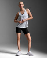 Relight Racerback Singlet, White/White