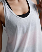 Relight Racerback Singlet, White/White