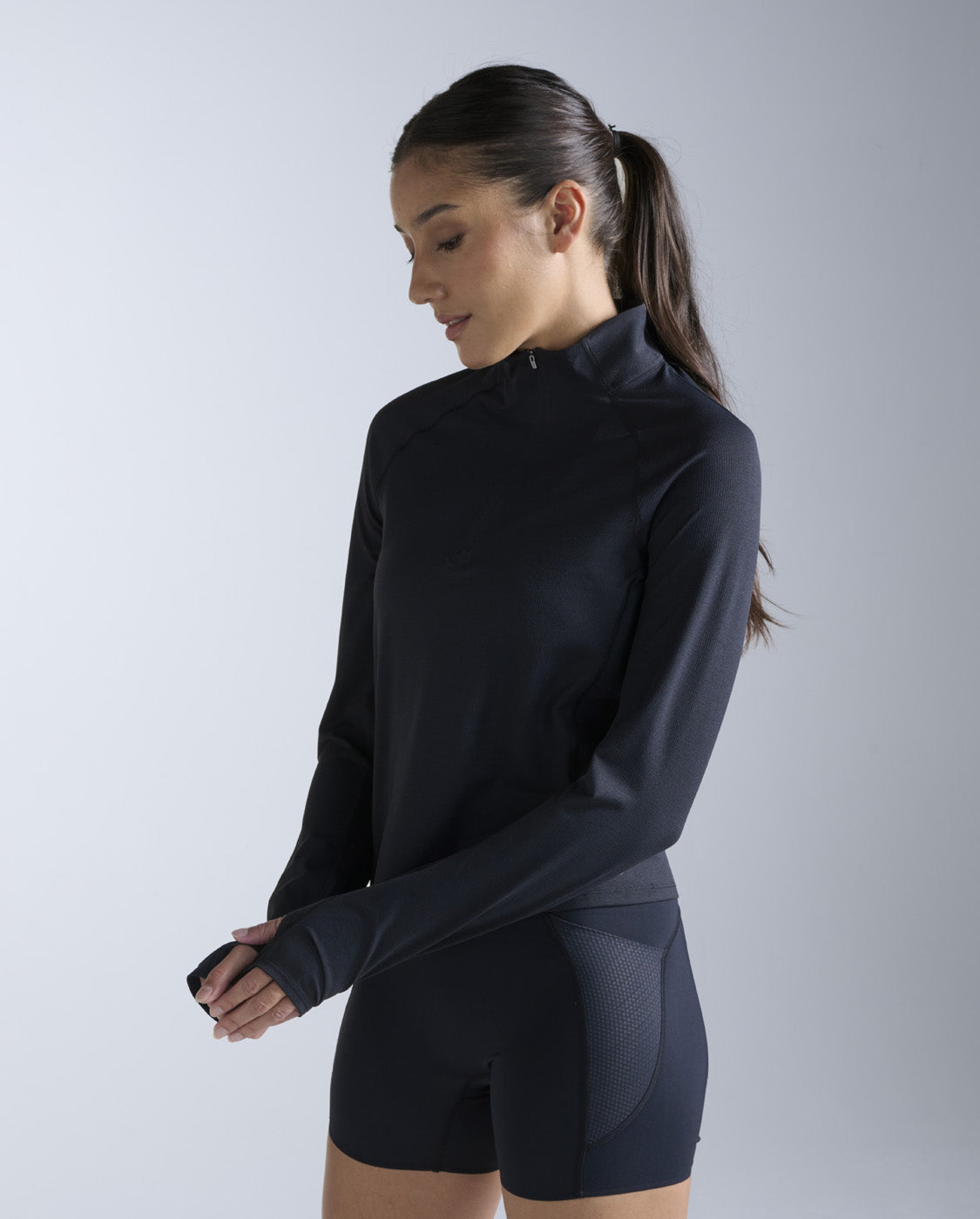 Aero Trail 1/2 Zip, Black/ Black Reflective
