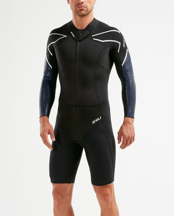Swimrun:1 Wetsuit, Black/Blue Surf Print