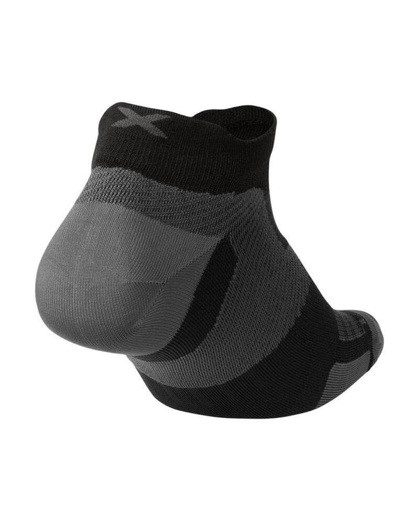 Vectr Ultralight No Show Compression Socks, Black/Titanium