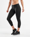 MOTION MID-RISE COMPRESSION 7/8 TIGHTS - BLACK/DOTTED REFLECTIVE LOGO
