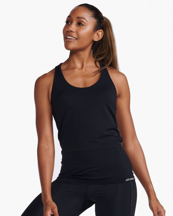 Motion Tech Singlet, Black/Harbor Mist